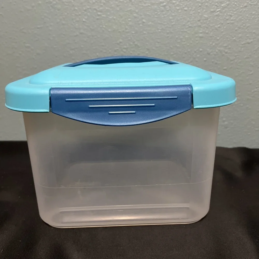Sterilite‎ Show Offs 2008 Blue Small 1892 Handle Snap Lid  - USA